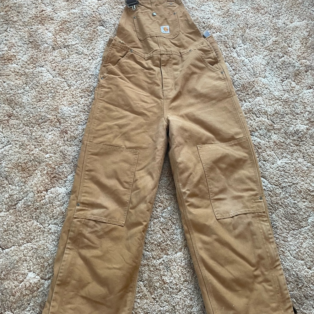 Carhartt boys 14 bibs. Zip legs, gentle use.